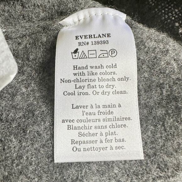 Everlane The Cozy Stretch Tank Wool Yak Blend Size Large Heathered Charcoal - Picture 5 of 7